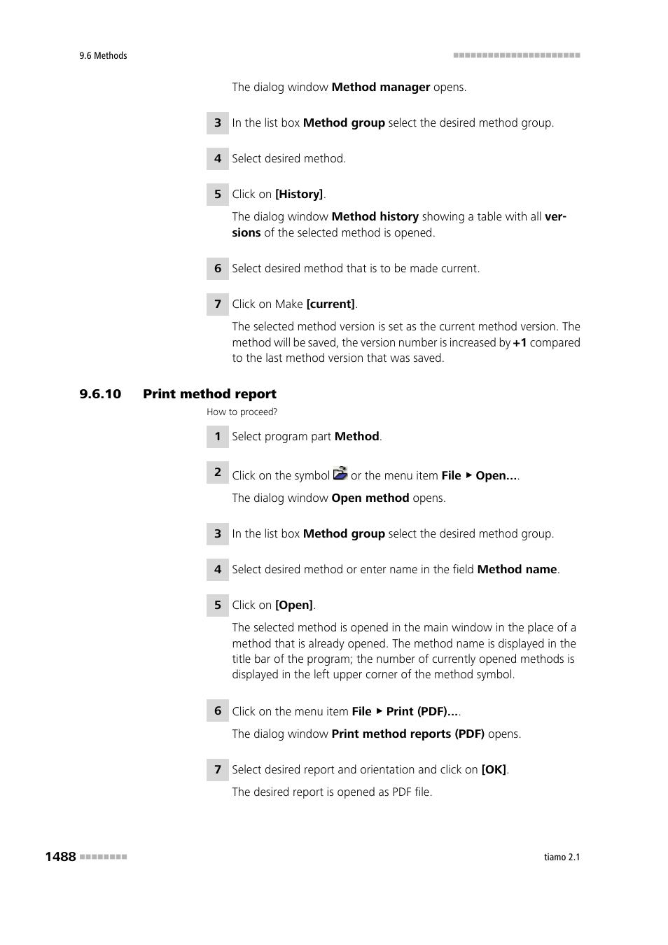 10 print method report, Print method report 8 | Metrohm tiamo 2.1 Manual User Manual | Page 1502 / 1532