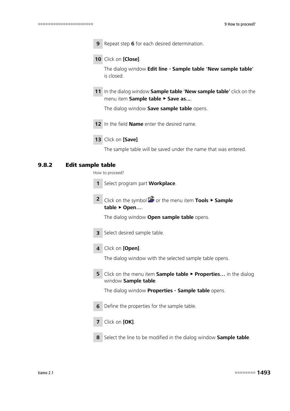 2 edit sample table, Edit sample table 3 | Metrohm tiamo 2.1 Manual User Manual | Page 1507 / 1532