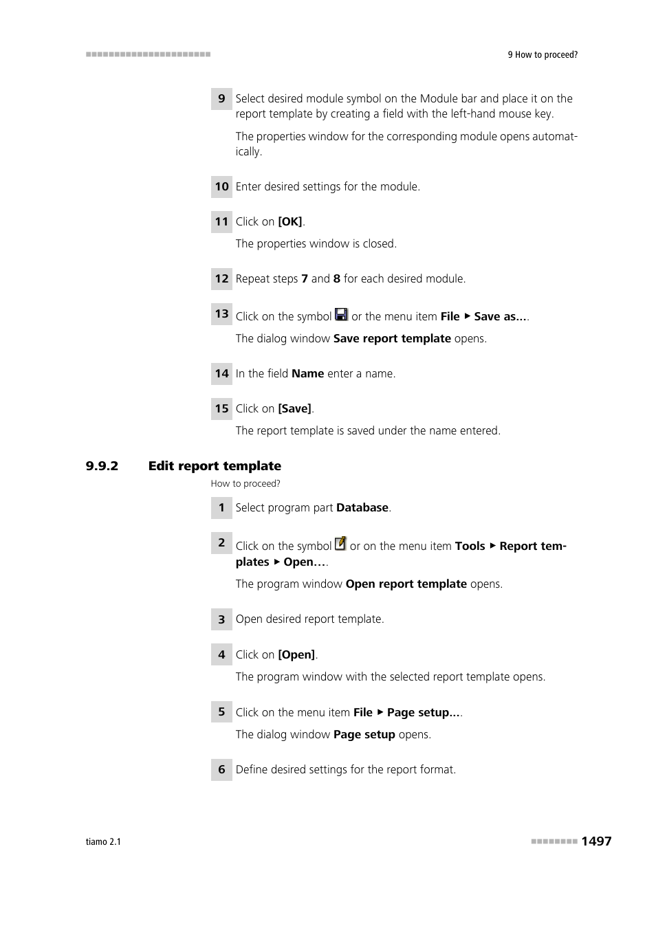 2 edit report template, Edit report template 7 | Metrohm tiamo 2.1 Manual User Manual | Page 1511 / 1532