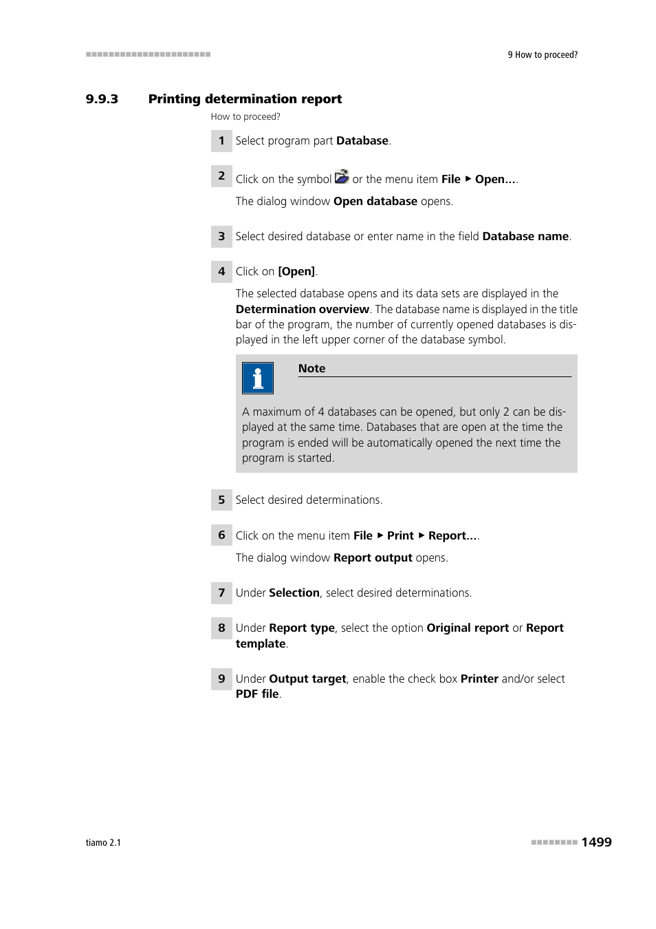 3 printing determination report, Printing determination report 9 | Metrohm tiamo 2.1 Manual User Manual | Page 1513 / 1532