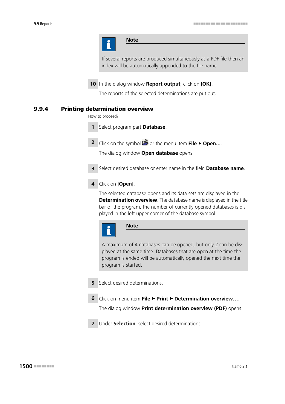 4 printing determination overview, Printing determination overview 0 | Metrohm tiamo 2.1 Manual User Manual | Page 1514 / 1532