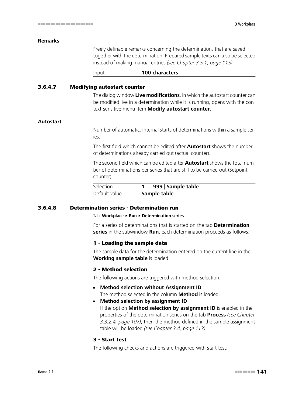 7 modifying autostart counter, 8 determination series - determination run | Metrohm tiamo 2.1 Manual User Manual | Page 155 / 1532