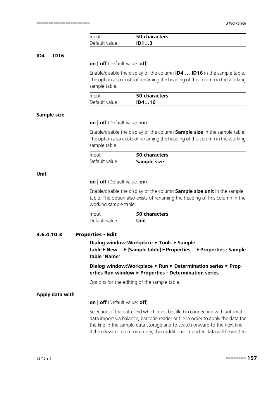 3 properties - edit | Metrohm tiamo 2.1 Manual User Manual | Page 171 / 1532