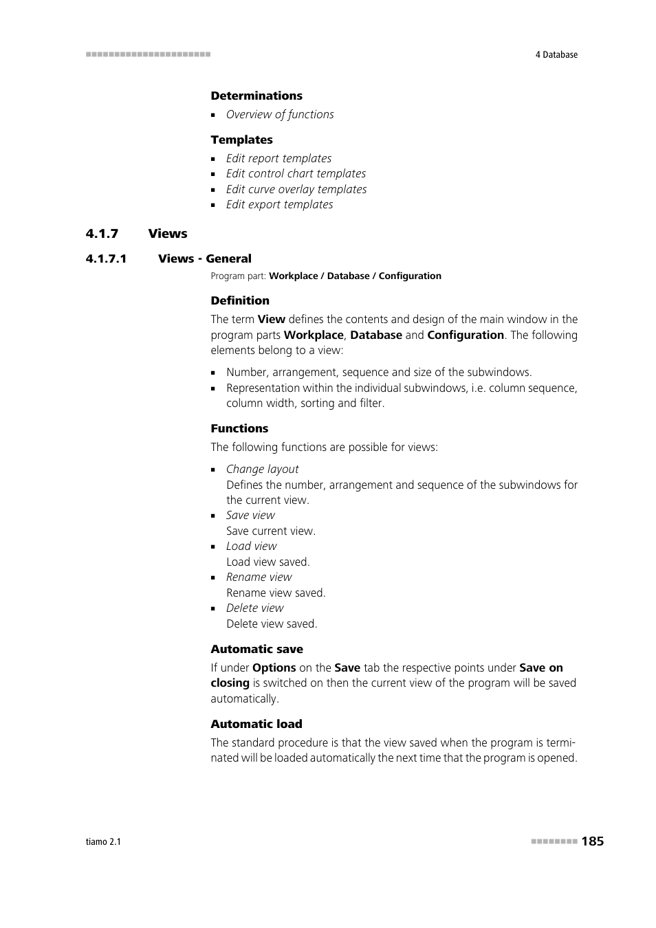 7 views, 1 views - general | Metrohm tiamo 2.1 Manual User Manual | Page 199 / 1532