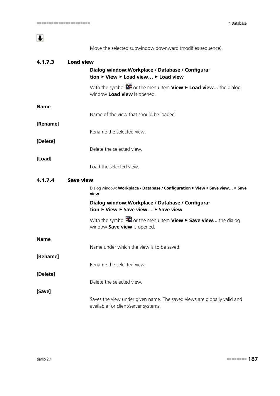 3 load view, 4 save view | Metrohm tiamo 2.1 Manual User Manual | Page 201 / 1532