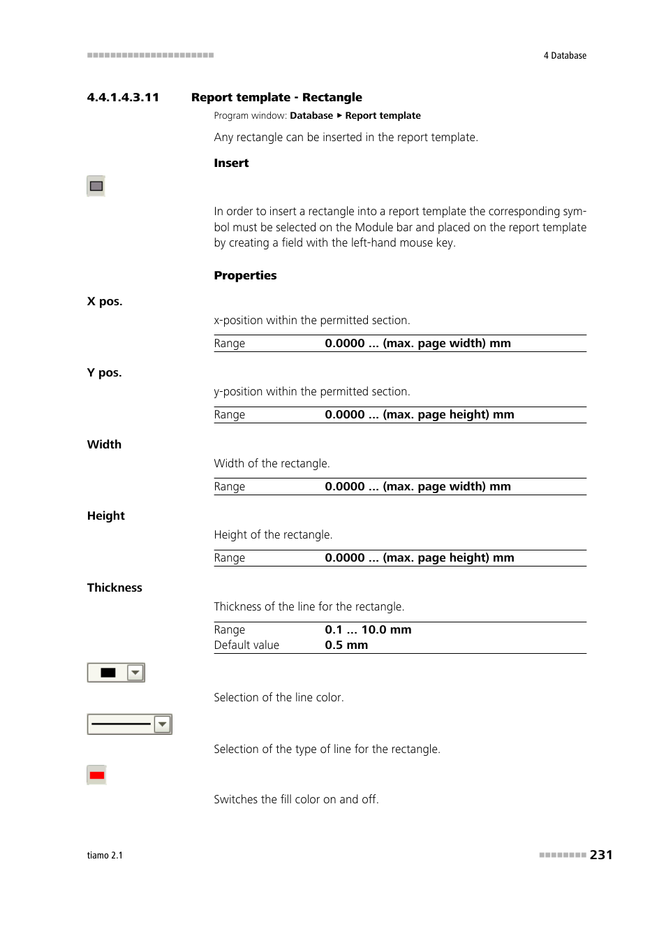 11 report template - rectangle, Retangle, Rectangle | Metrohm tiamo 2.1 Manual User Manual | Page 245 / 1532