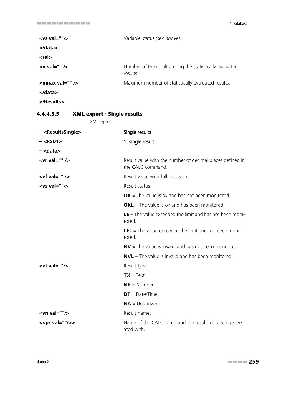 5 xml export - single results | Metrohm tiamo 2.1 Manual User Manual | Page 273 / 1532