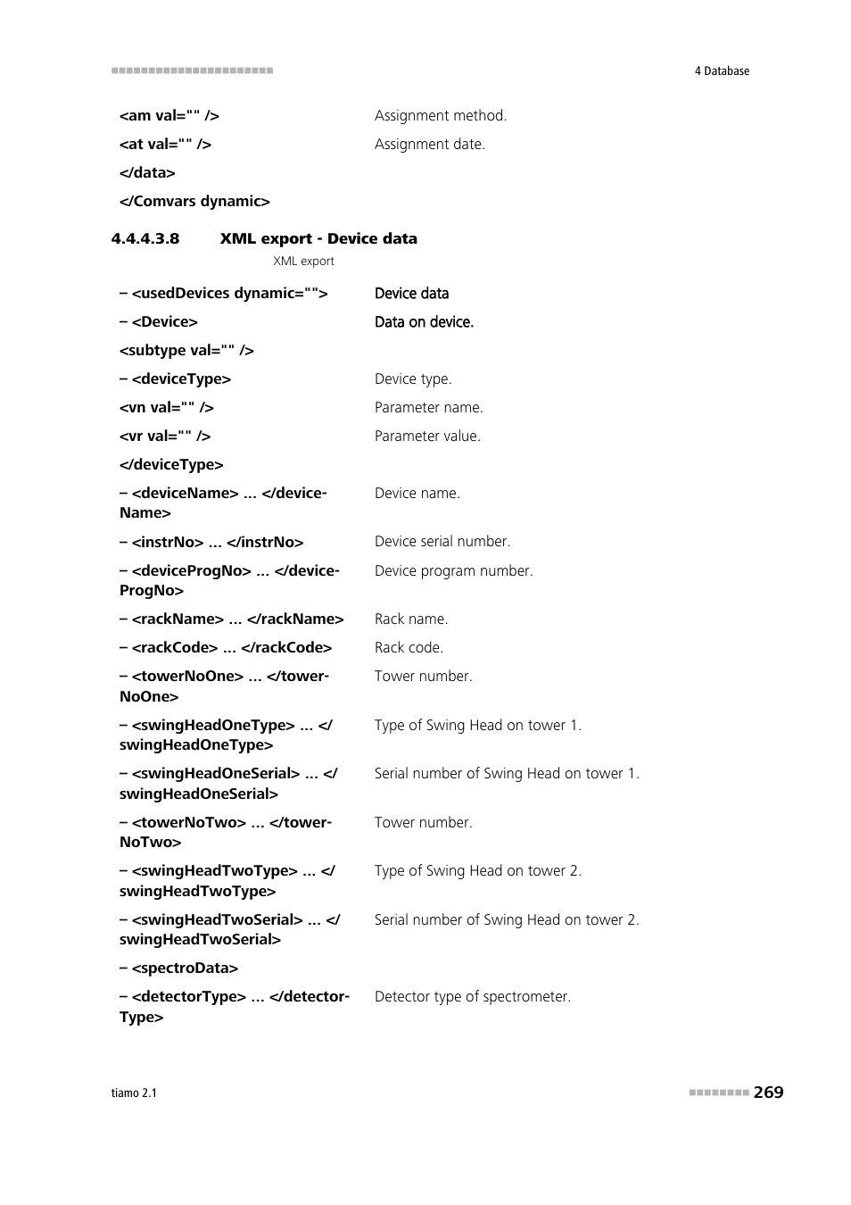 8 xml export - device data | Metrohm tiamo 2.1 Manual User Manual | Page 283 / 1532