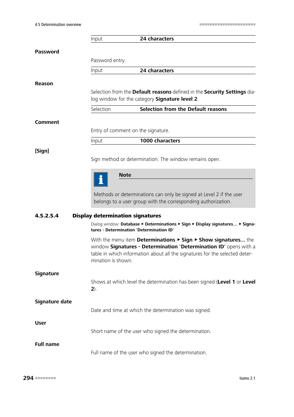 4 display determination signatures | Metrohm tiamo 2.1 Manual User Manual | Page 308 / 1532