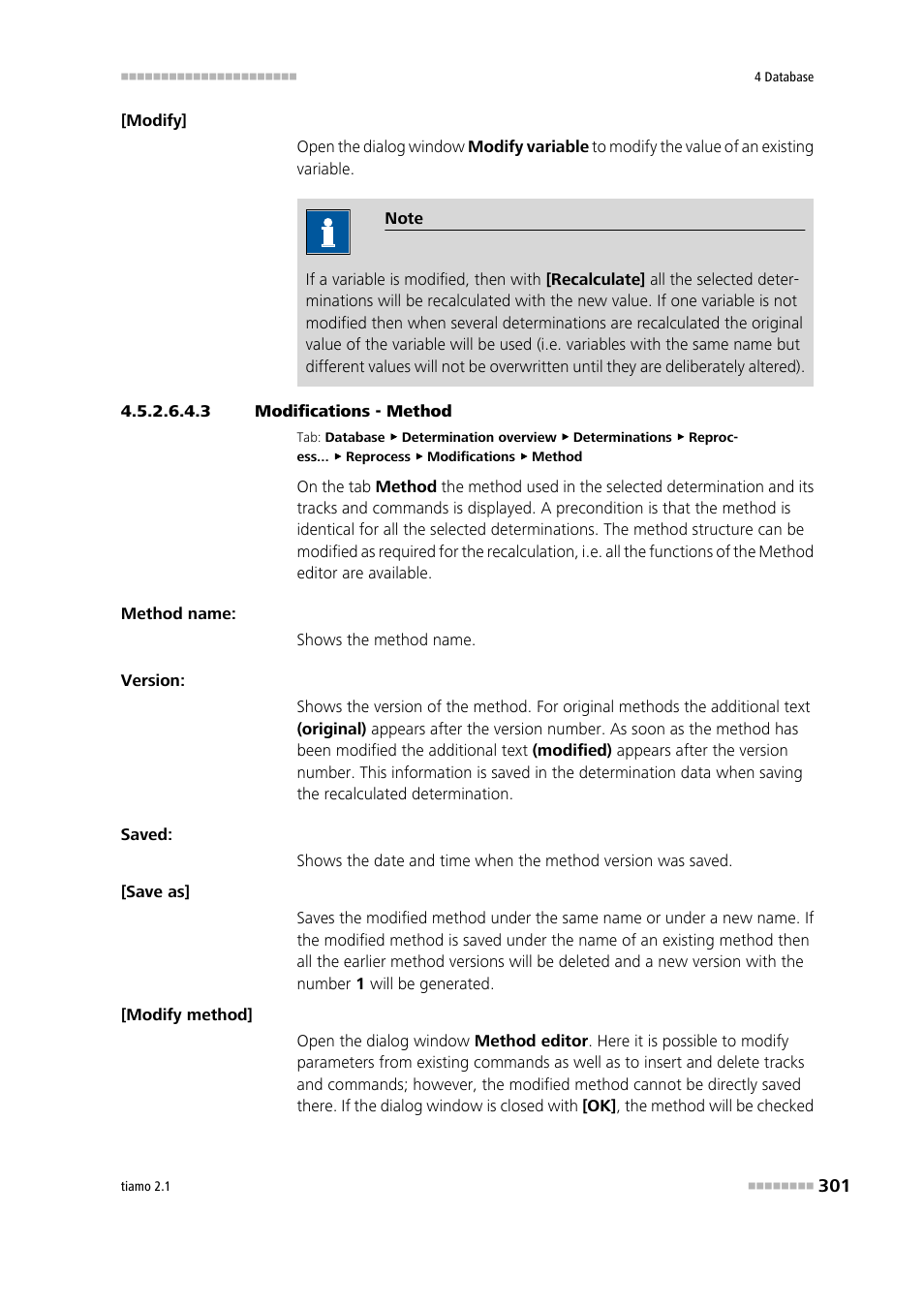 3 modifications - method, Method | Metrohm tiamo 2.1 Manual User Manual | Page 315 / 1532