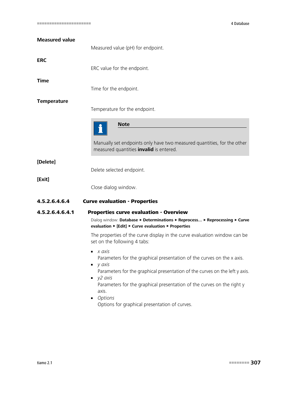 4 curve evaluation - properties, 1 properties curve evaluation - overview | Metrohm tiamo 2.1 Manual User Manual | Page 321 / 1532