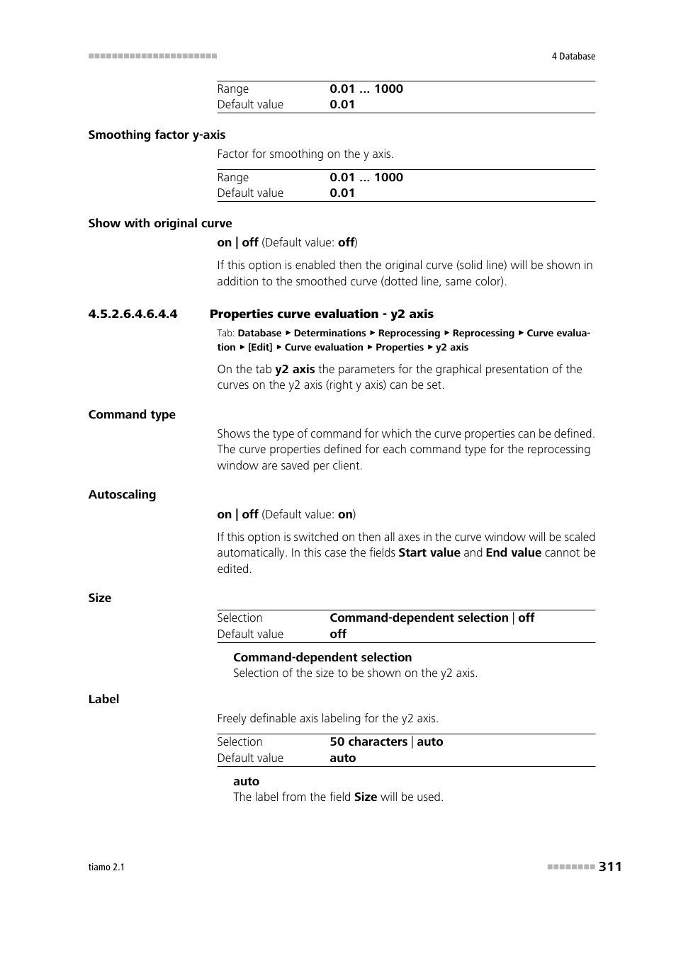 4 properties curve evaluation - y2 axis, Y2 axis | Metrohm tiamo 2.1 Manual User Manual | Page 325 / 1532