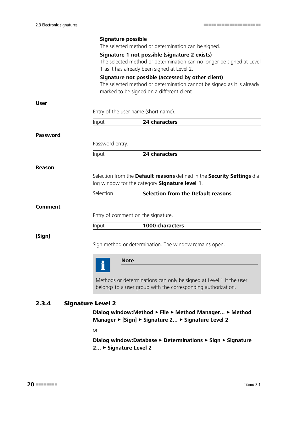 4 signature level 2, Signature level 2 | Metrohm tiamo 2.1 Manual User Manual | Page 34 / 1532