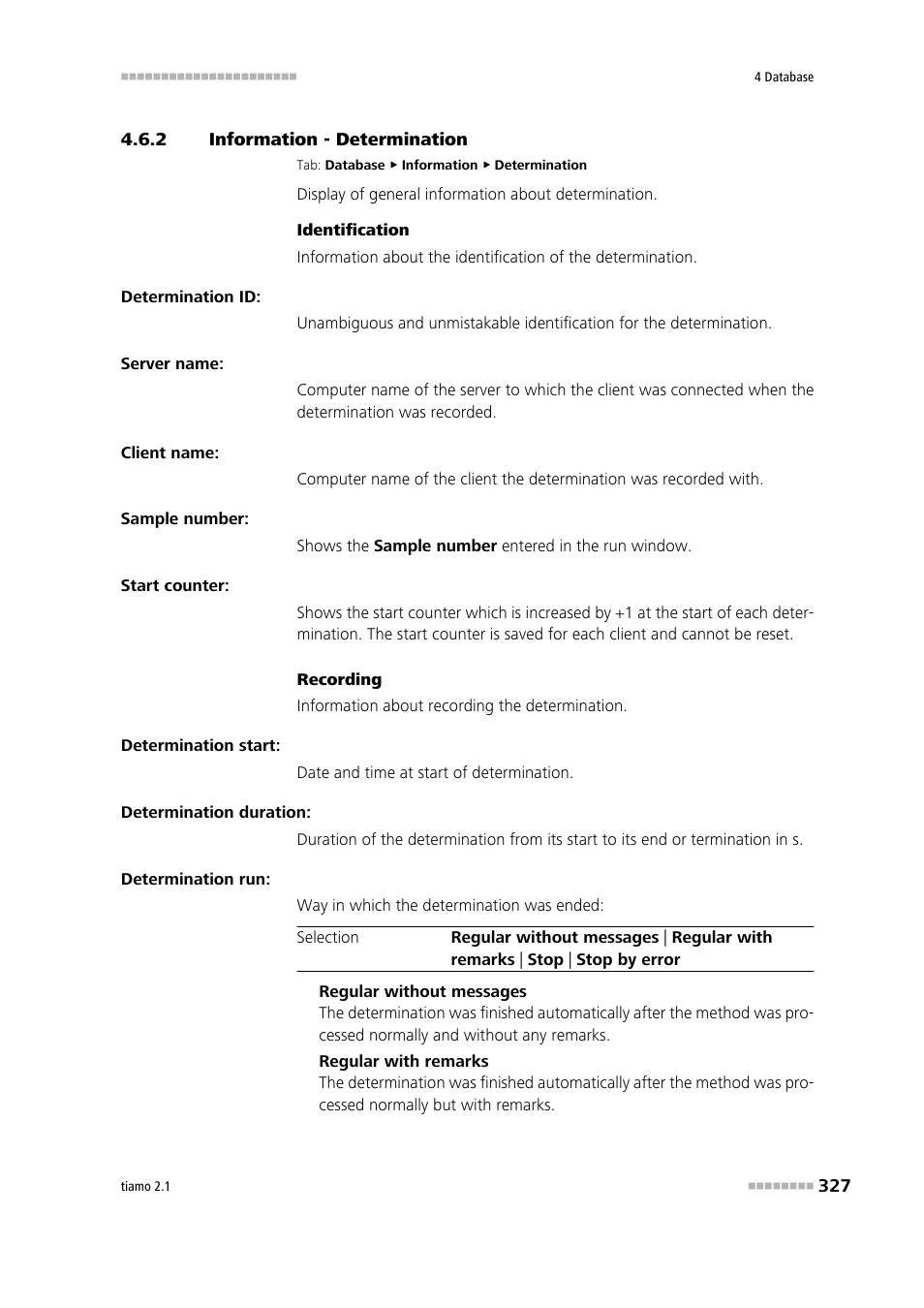 2 information - determination, Information - determination, Determination | Metrohm tiamo 2.1 Manual User Manual | Page 341 / 1532