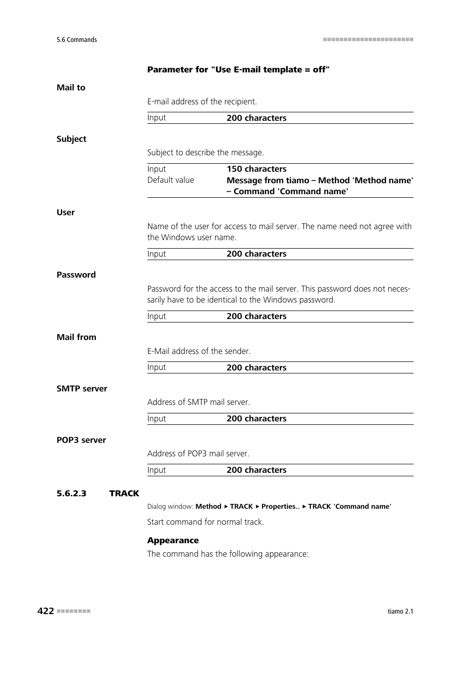 3 track, Track | Metrohm tiamo 2.1 Manual User Manual | Page 436 / 1532