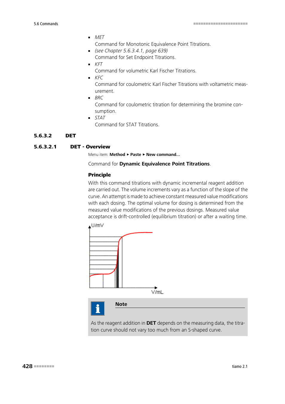 2 det, 1 det - overview | Metrohm tiamo 2.1 Manual User Manual | Page 442 / 1532