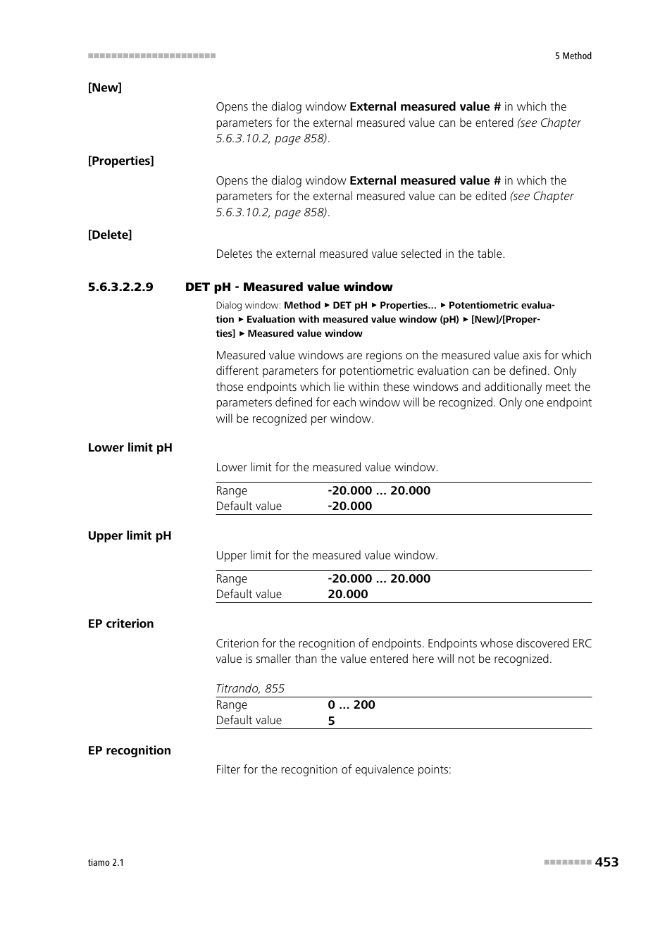 9 det ph - measured value window | Metrohm tiamo 2.1 Manual User Manual | Page 467 / 1532