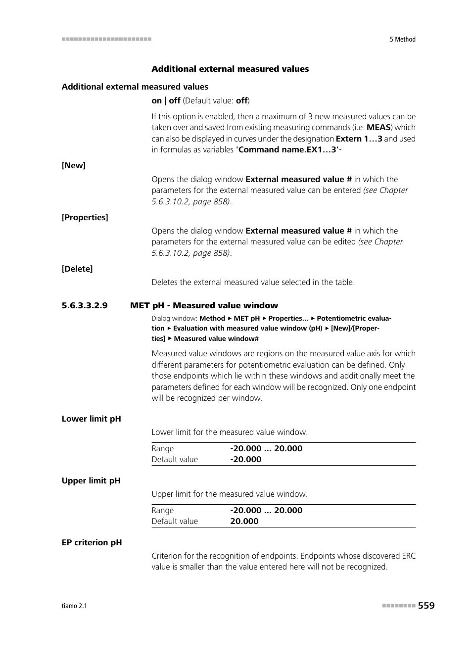 9 met ph - measured value window | Metrohm tiamo 2.1 Manual User Manual | Page 573 / 1532