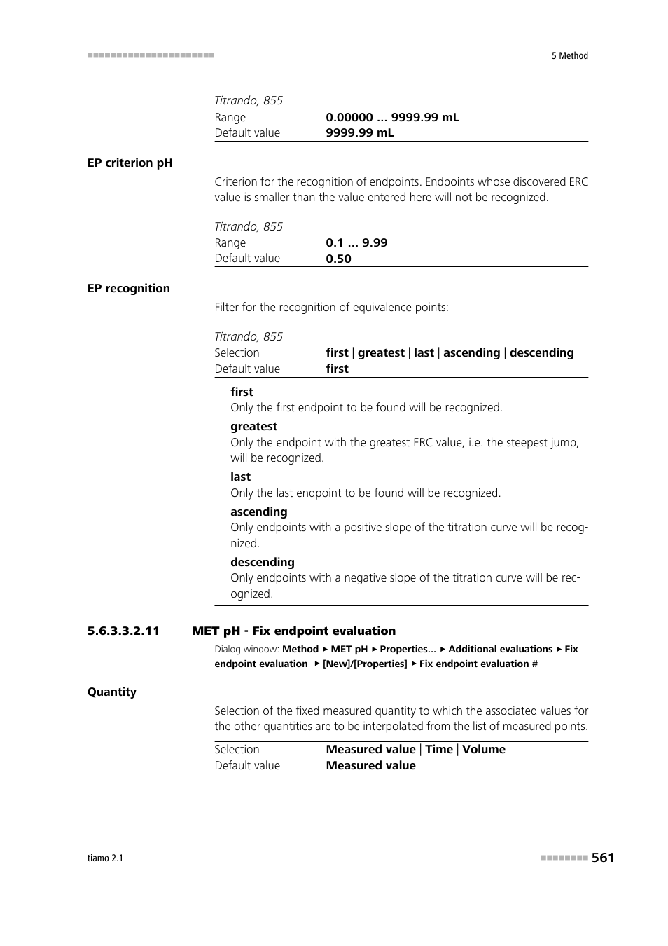 11 met ph - fix endpoint evaluation | Metrohm tiamo 2.1 Manual User Manual | Page 575 / 1532