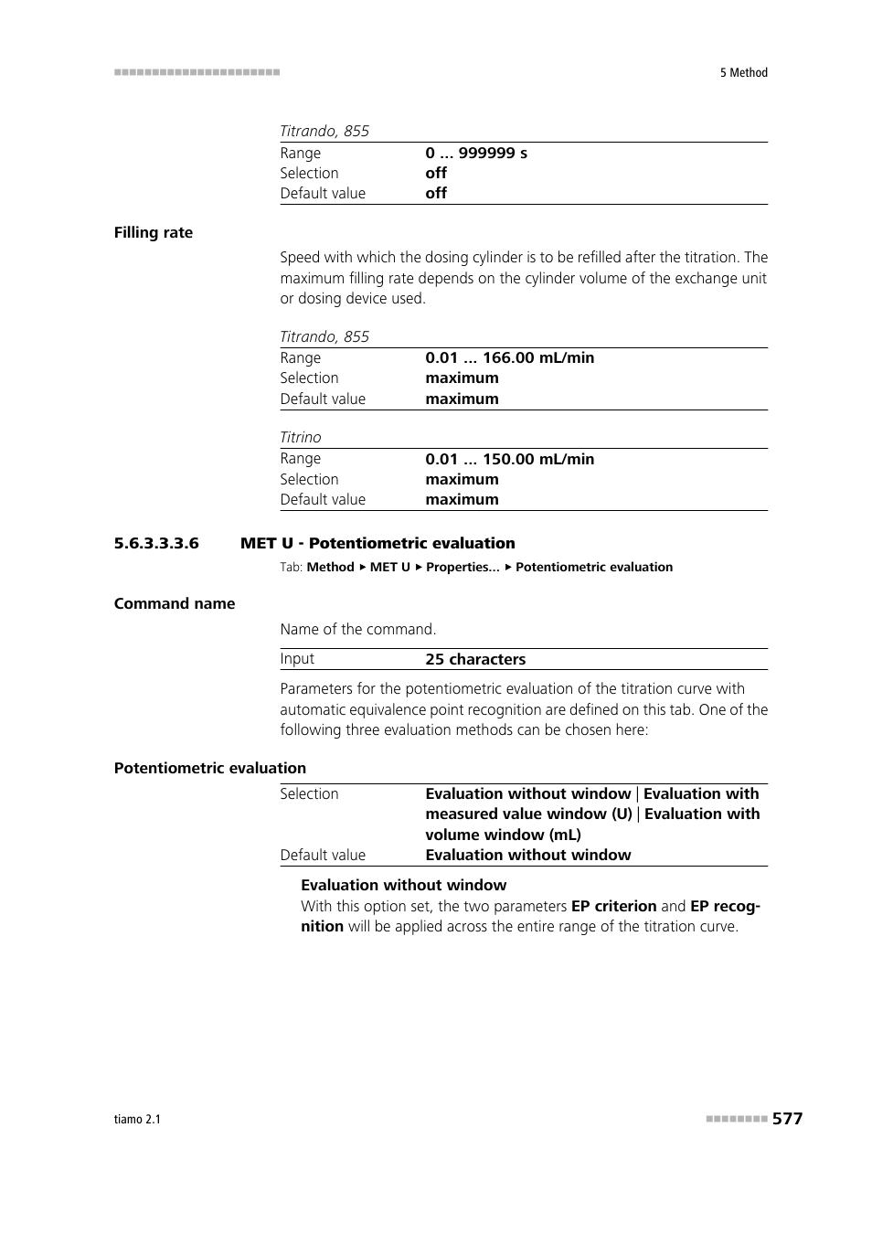 6 met u - potentiometric evaluation | Metrohm tiamo 2.1 Manual User Manual | Page 591 / 1532