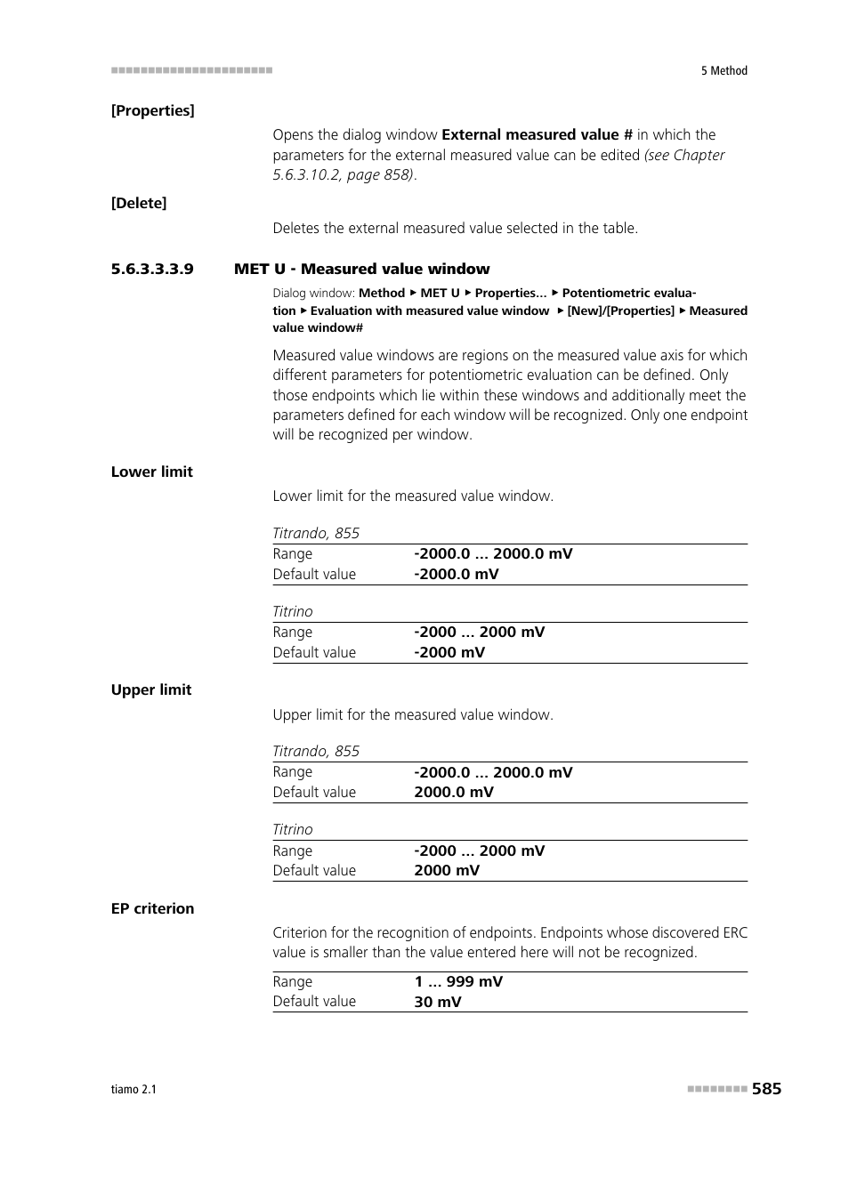 9 met u - measured value window | Metrohm tiamo 2.1 Manual User Manual | Page 599 / 1532