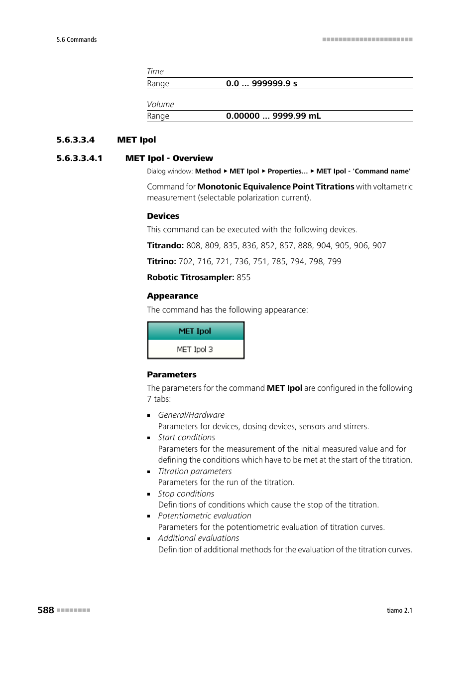 4 met ipol, 1 met ipol - overview, Met ipol | Metrohm tiamo 2.1 Manual User Manual | Page 602 / 1532