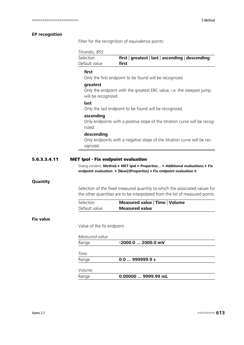 11 met ipol - fix endpoint evaluation | Metrohm tiamo 2.1 Manual User Manual | Page 627 / 1532