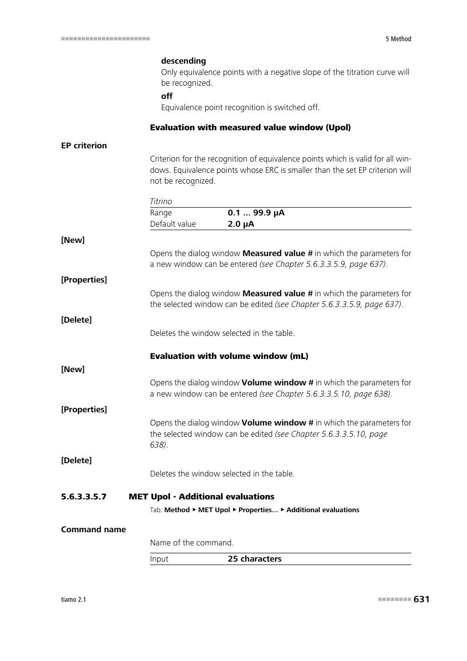 7 met upol - additional evaluations, Additional evaluations | Metrohm tiamo 2.1 Manual User Manual | Page 645 / 1532