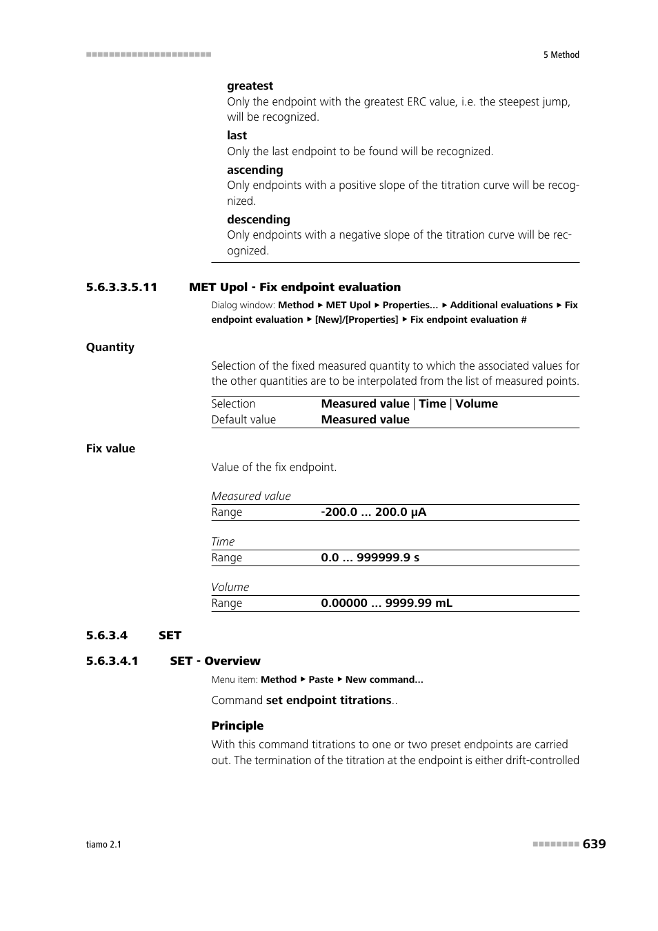 11 met upol - fix endpoint evaluation, 4 set, 1 set - overview | Metrohm tiamo 2.1 Manual User Manual | Page 653 / 1532