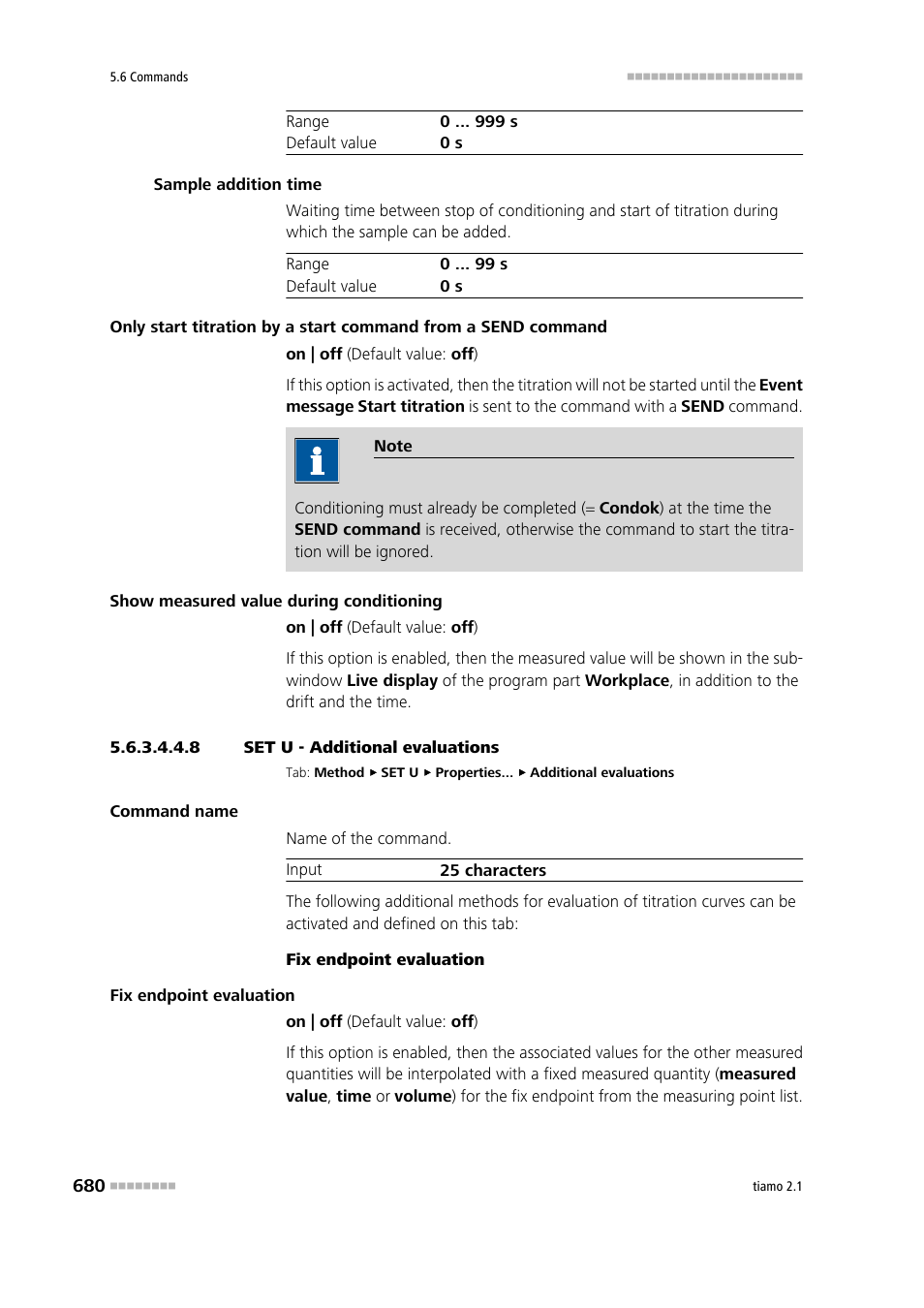 8 set u - additional evaluations, Additional evaluations | Metrohm tiamo 2.1 Manual User Manual | Page 694 / 1532