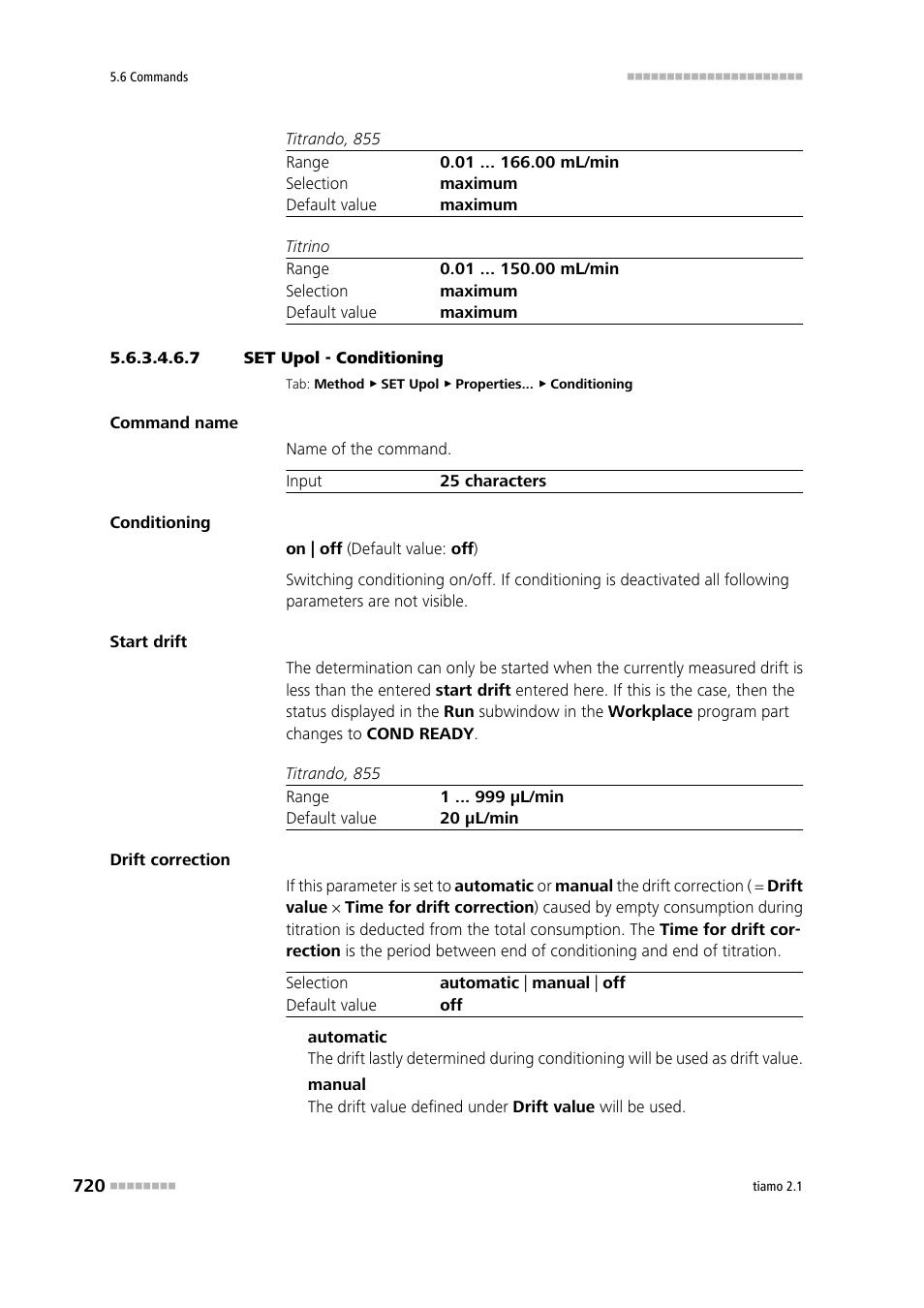 7 set upol - conditioning, Conditioning | Metrohm tiamo 2.1 Manual User Manual | Page 734 / 1532