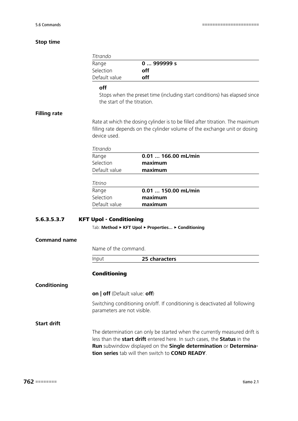 7 kft upol - conditioning, Conditioning | Metrohm tiamo 2.1 Manual User Manual | Page 776 / 1532
