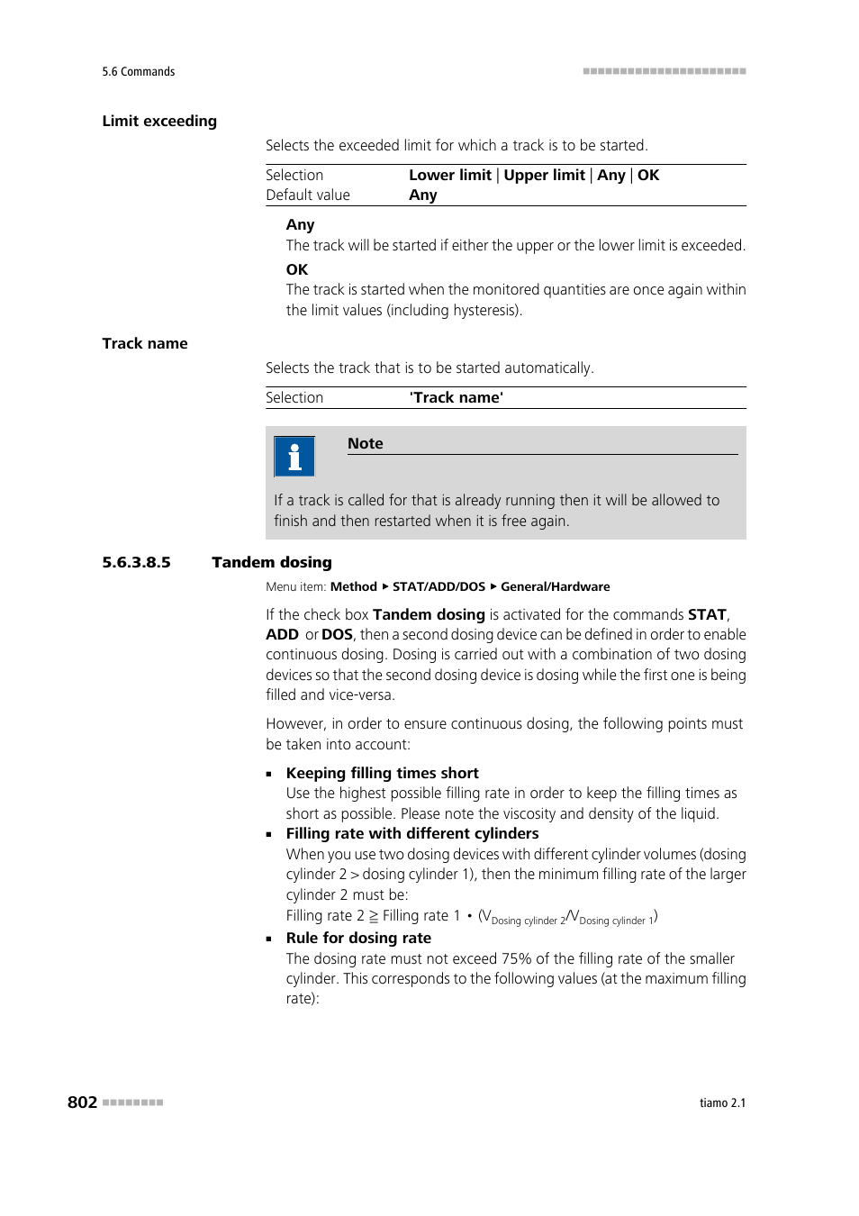 5 tandem dosing | Metrohm tiamo 2.1 Manual User Manual | Page 816 / 1532