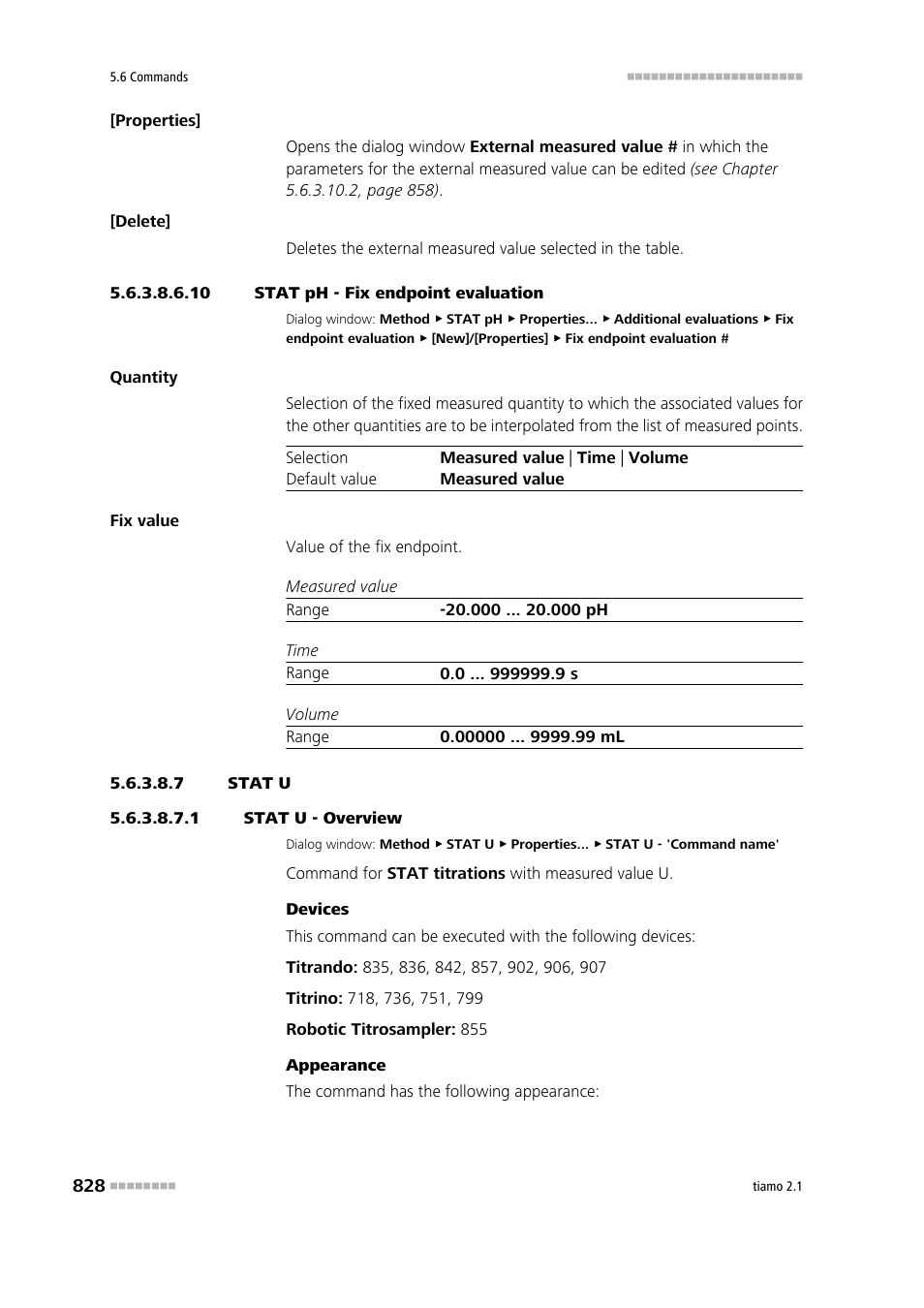 10 stat ph - fix endpoint evaluation, 7 stat u, 1 stat u - overview | Metrohm tiamo 2.1 Manual User Manual | Page 842 / 1532