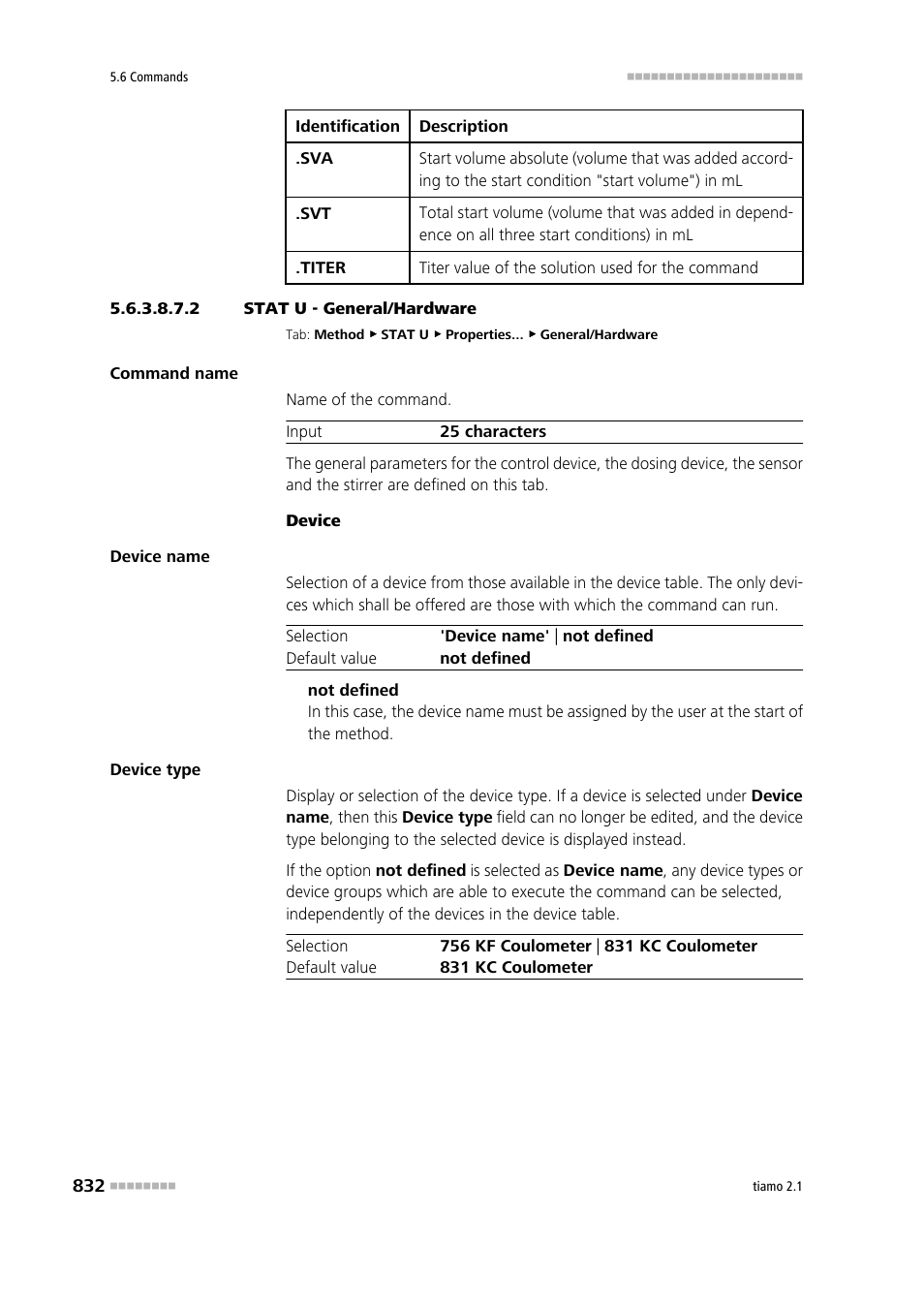 2 stat u - general/hardware, General/hardware | Metrohm tiamo 2.1 Manual User Manual | Page 846 / 1532