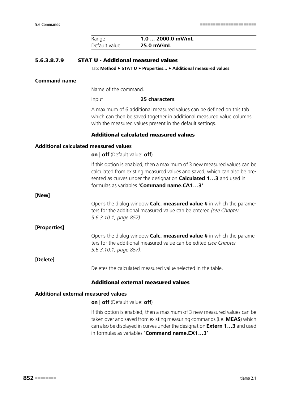 9 stat u - additional measured values, Additional measured values | Metrohm tiamo 2.1 Manual User Manual | Page 866 / 1532