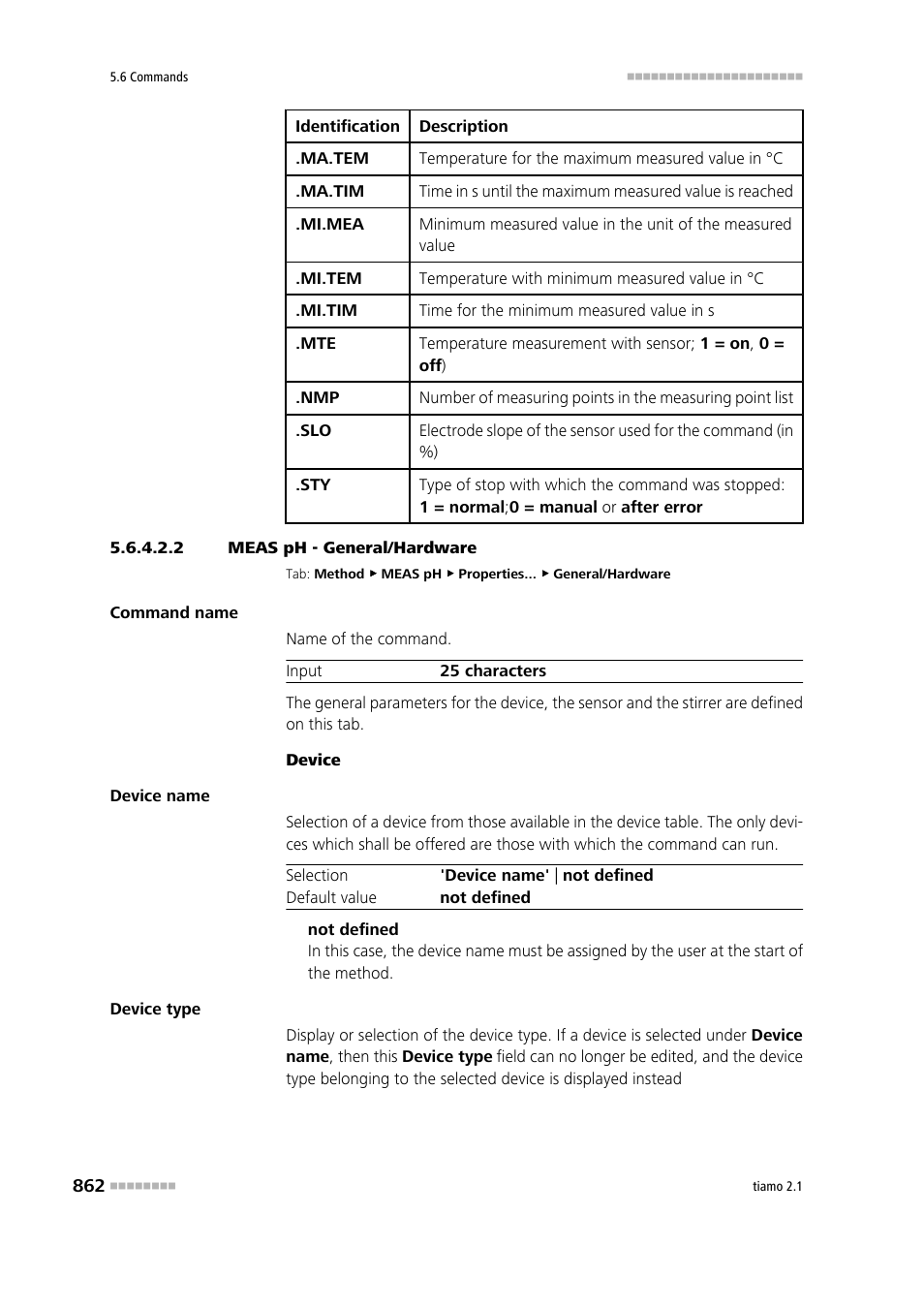 2 meas ph - general/hardware, General/hardware | Metrohm tiamo 2.1 Manual User Manual | Page 876 / 1532