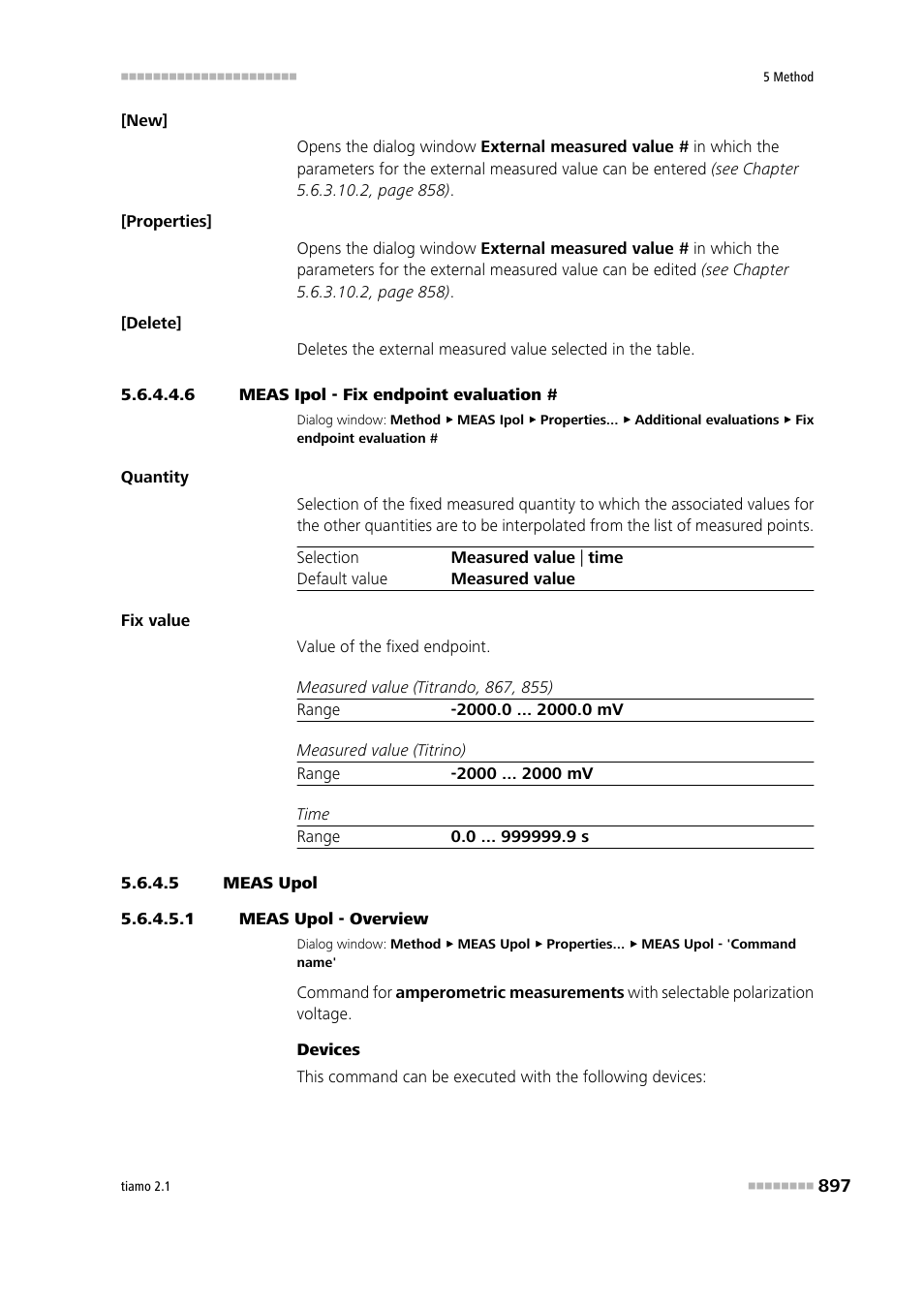 6 meas ipol - fix endpoint evaluation, 5 meas upol, 1 meas upol - overview | Meas upol | Metrohm tiamo 2.1 Manual User Manual | Page 911 / 1532