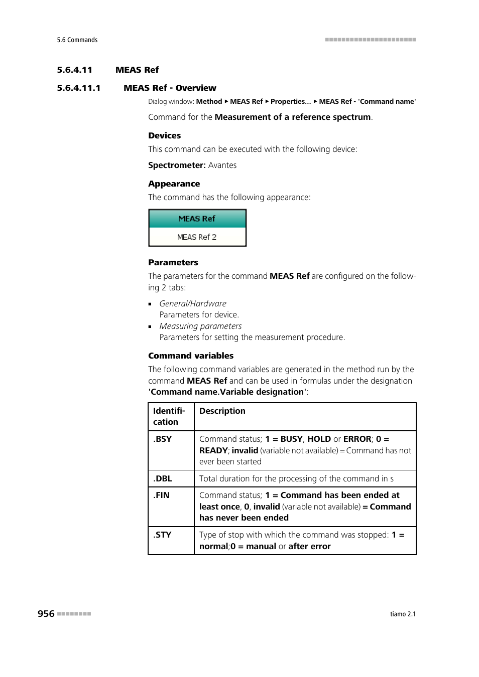 11 meas ref, 1 meas ref - overview, Meas ref | Metrohm tiamo 2.1 Manual User Manual | Page 970 / 1532