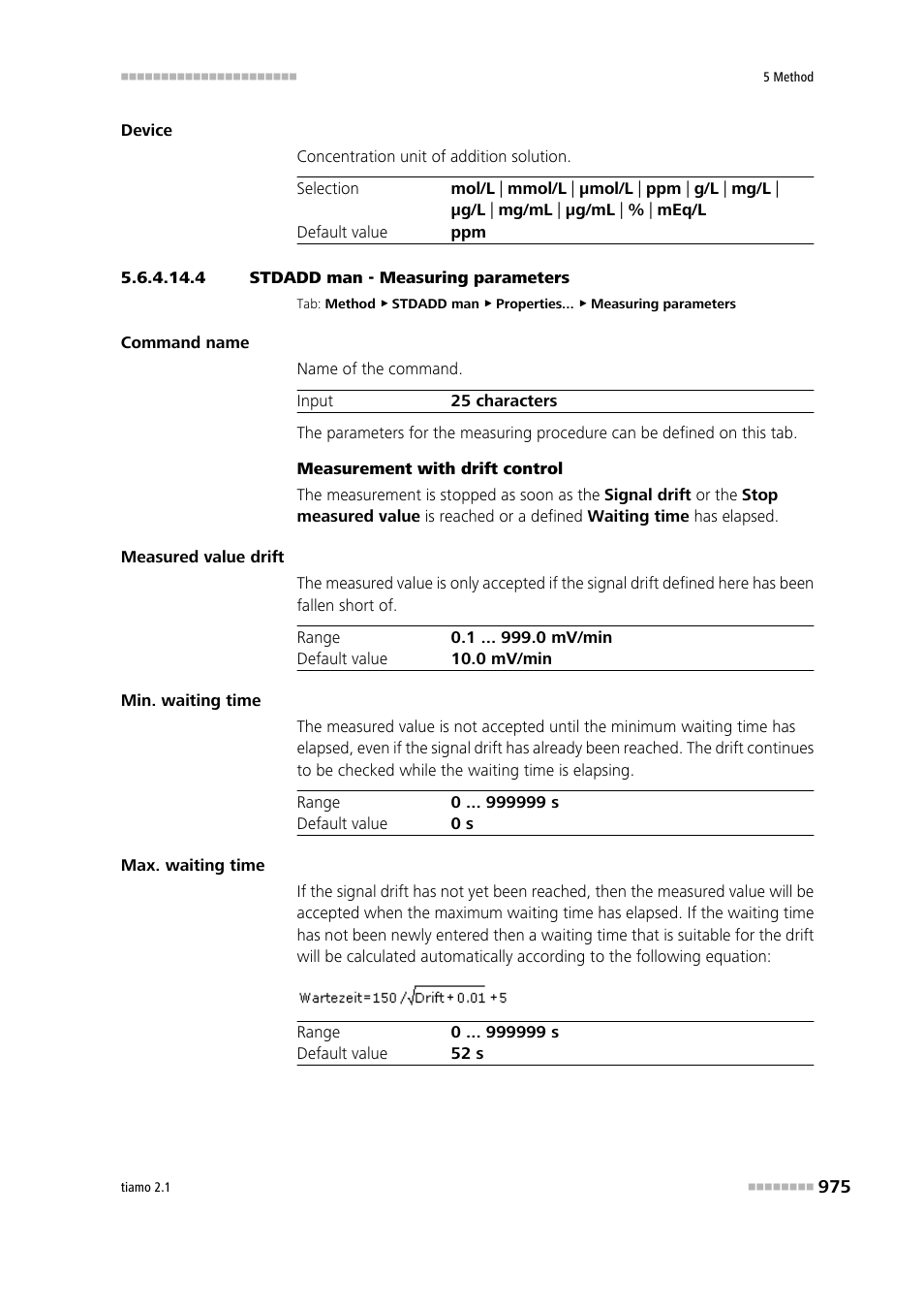 4 stdadd man - measuring parameters | Metrohm tiamo 2.1 Manual User Manual | Page 989 / 1532