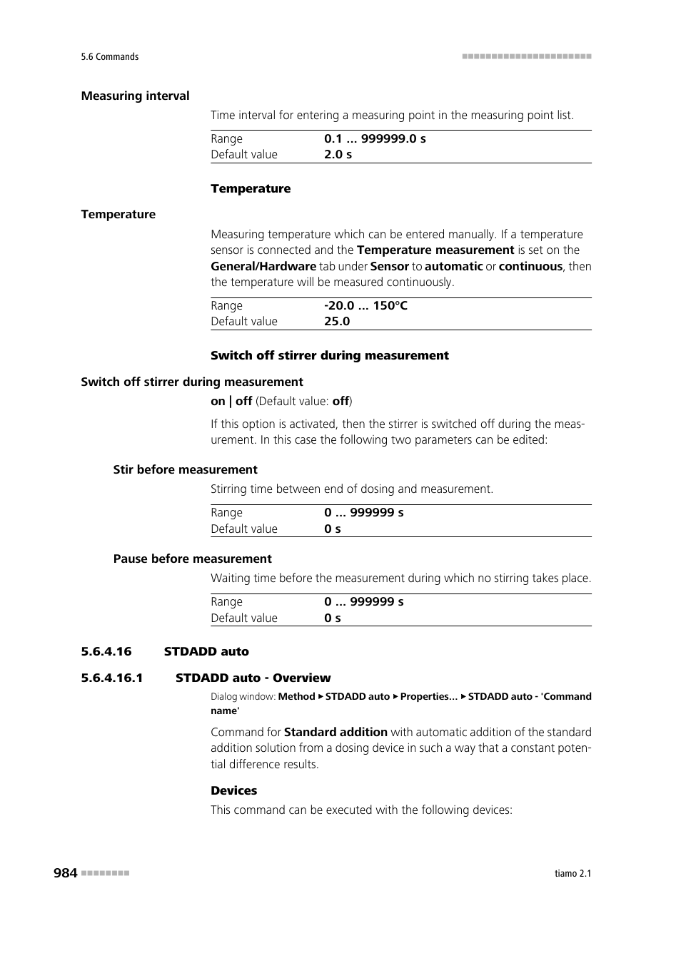 16 stdadd auto, 1 stdadd auto - overview, Stdadd auto | Metrohm tiamo 2.1 Manual User Manual | Page 998 / 1532