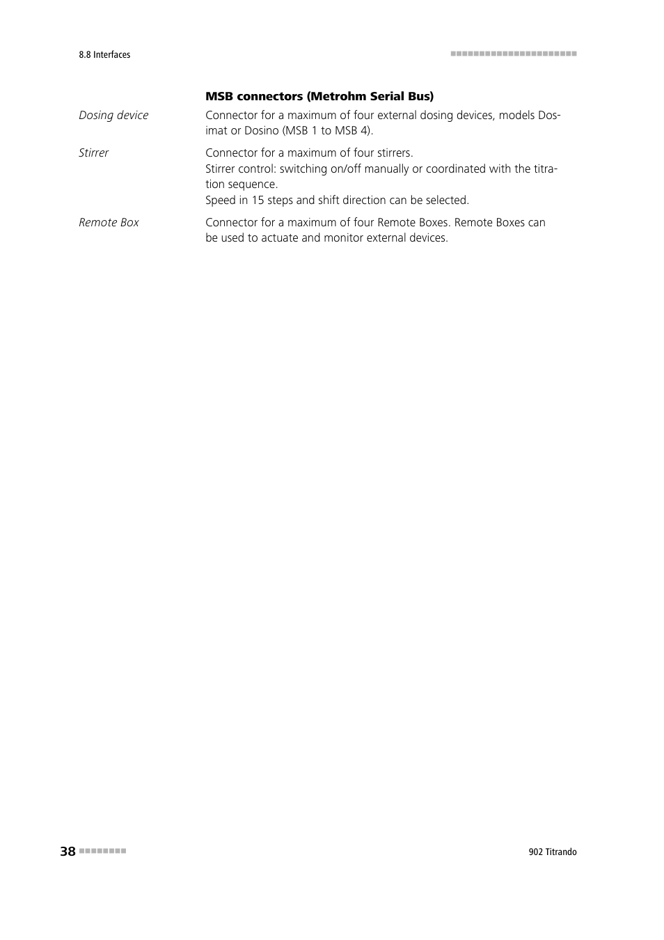 Metrohm 902 Titrando User Manual | Page 46 / 52