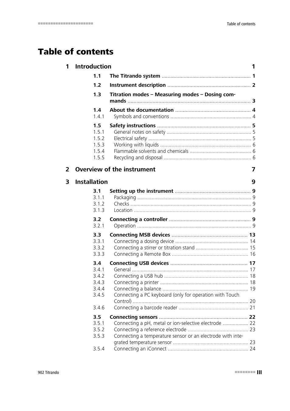 Metrohm 902 Titrando User Manual | Page 5 / 52