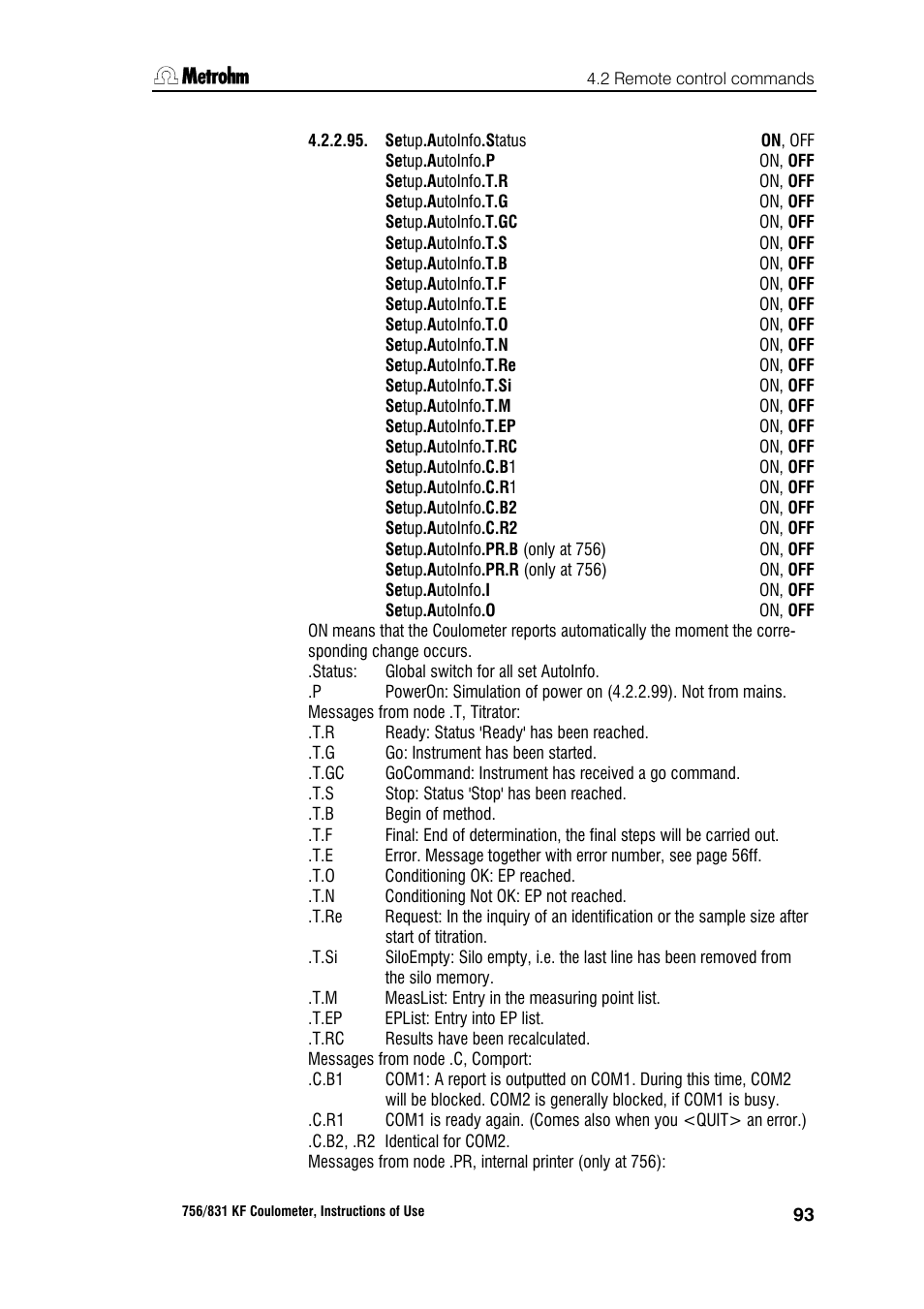 Metrohm 756 KF Coulometer User Manual | Page 101 / 163