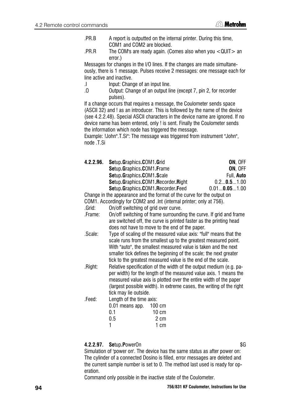 Metrohm 756 KF Coulometer User Manual | Page 102 / 163