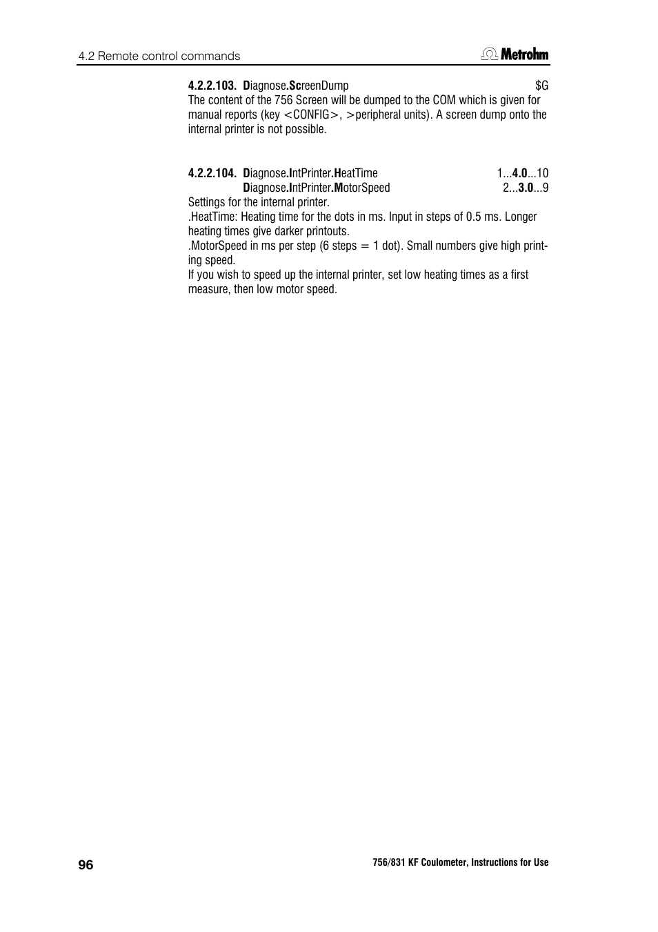 Metrohm 756 KF Coulometer User Manual | Page 104 / 163