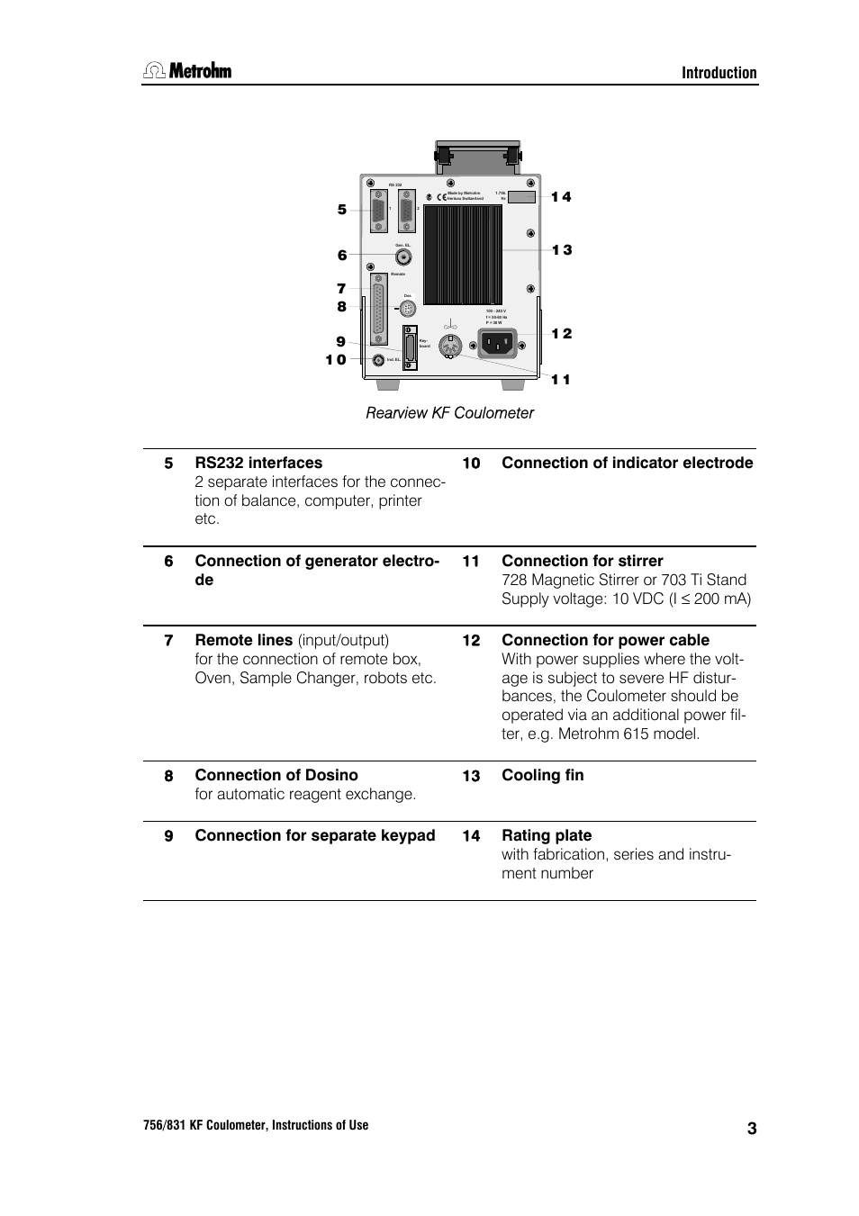 Metrohm 756 KF Coulometer User Manual | Page 11 / 163