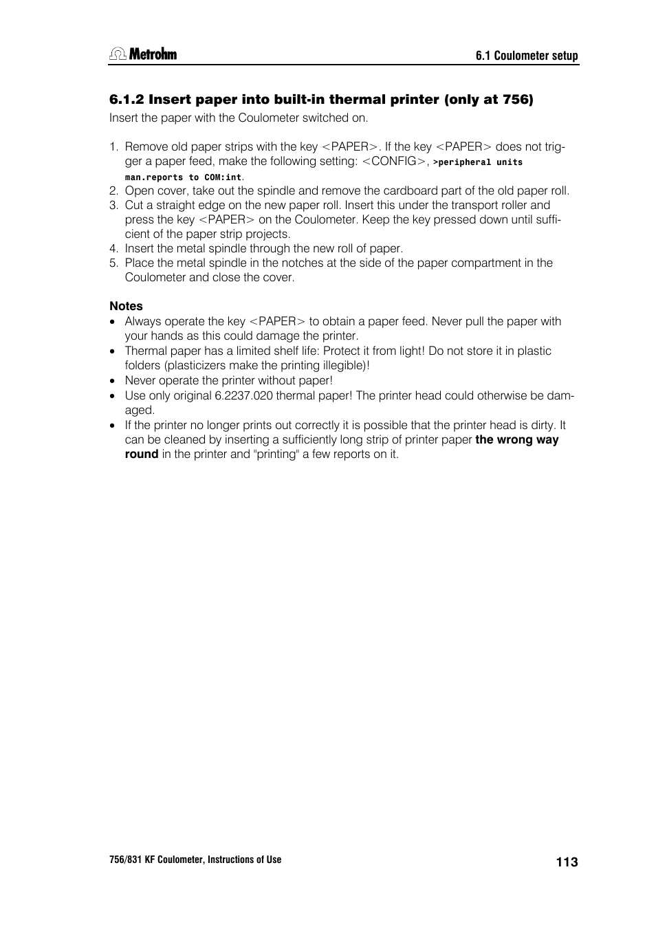 Metrohm 756 KF Coulometer User Manual | Page 121 / 163