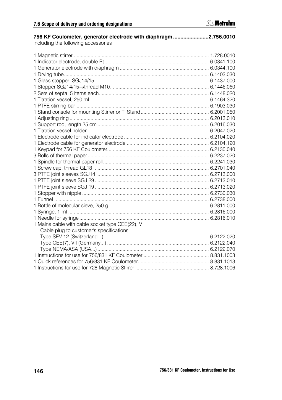 Metrohm 756 KF Coulometer User Manual | Page 154 / 163