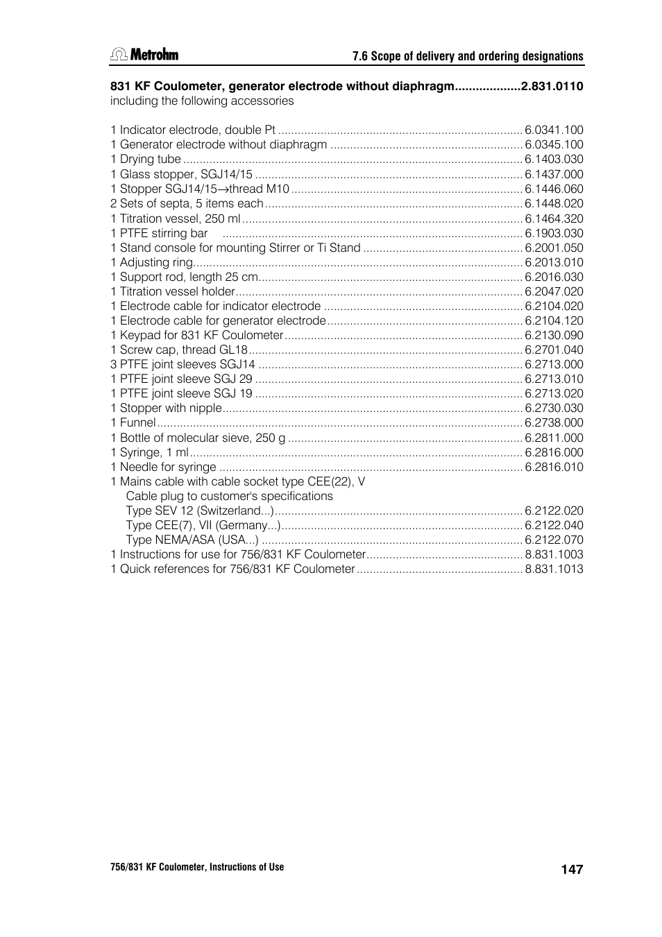 Metrohm 756 KF Coulometer User Manual | Page 155 / 163